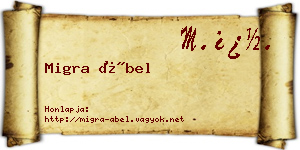Migra Ábel névjegykártya
